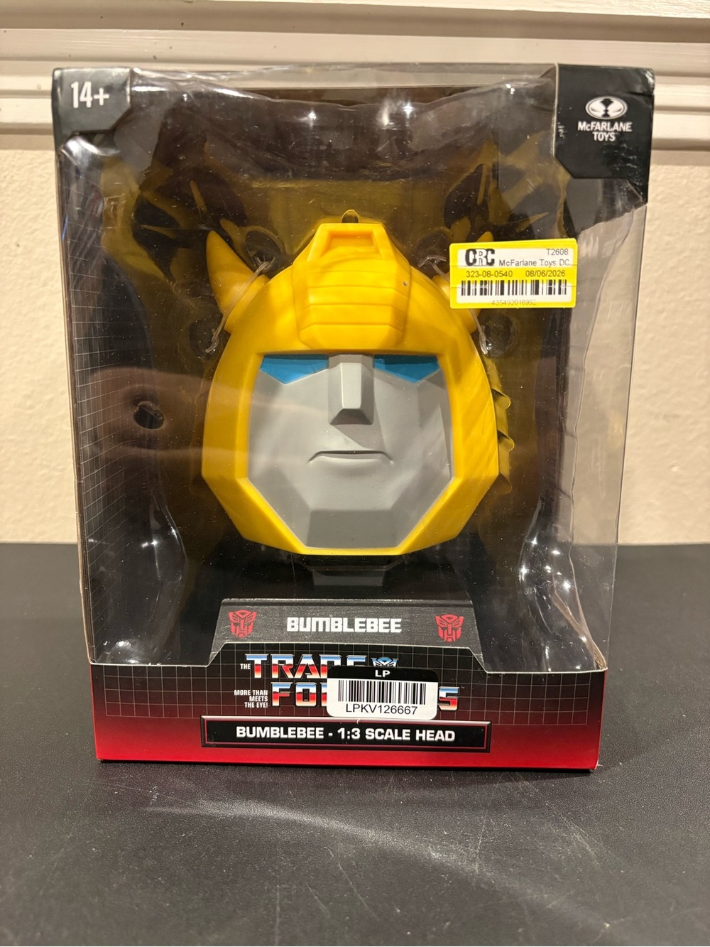 McFarlane Toys Transformers Bumblebee 1:3 Scale Head Plastic Figure NEW